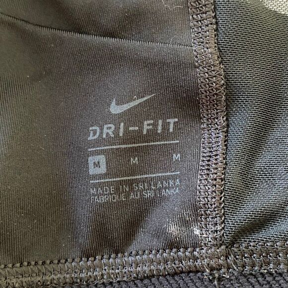Nike Dri-Fit Black Logo Sports Bra Medium | Bold Strap Activewear Top - Picture 3 of 5